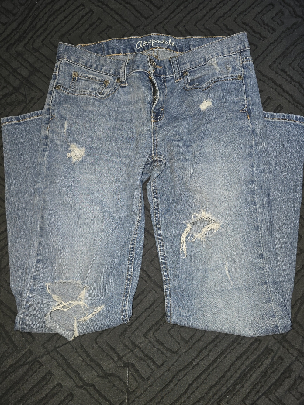 Aeropostale Light Blue Distressed Skinny Jeans